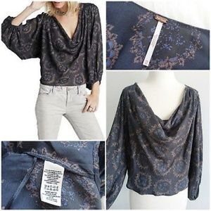 Free People size L 'cowling around' blouse